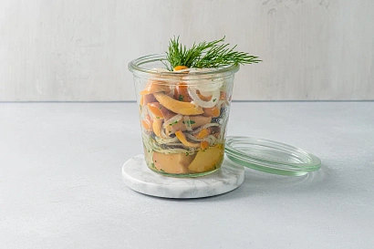 Assorted pickled mushrooms